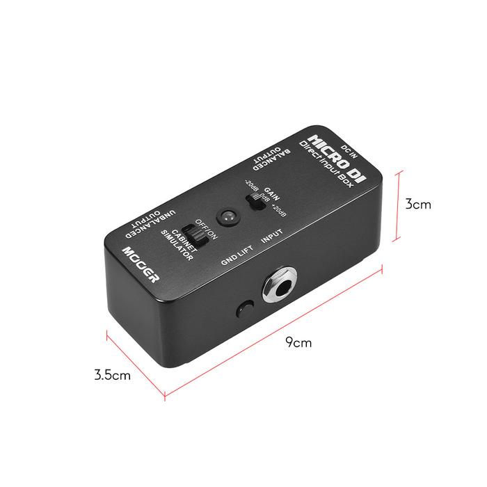 MOOER MICRO DI Cabinet Simulator Guitar Pedal DI Box Guitar Effect