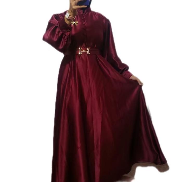 Gamis satin aurora terbaru || gamis satin silk