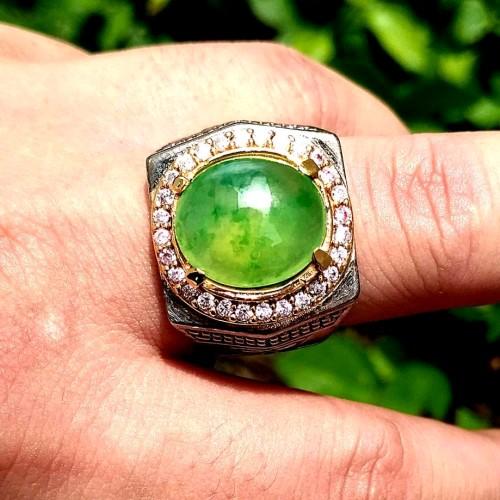 Cincin LUMUT Aceh crystal / ijo lumut aceh Rings