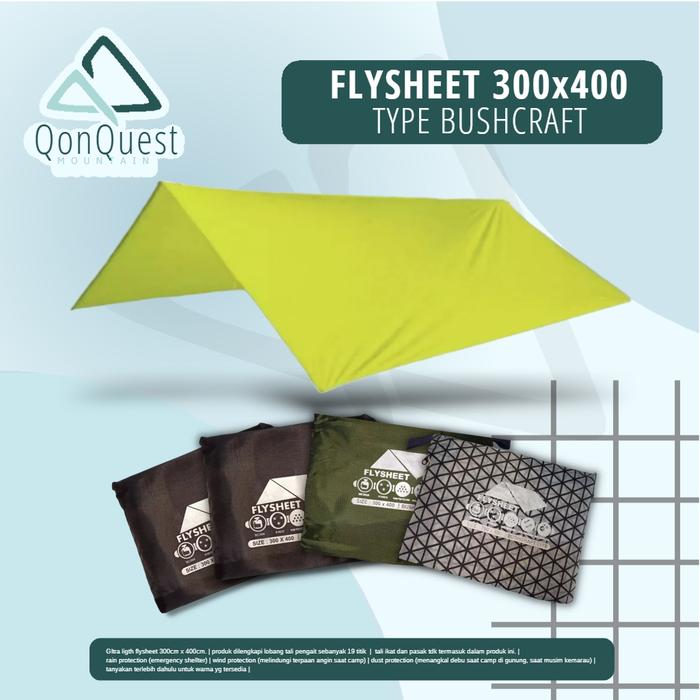 READY [COD] Flysheet 3x4 waterproof bushcraft traptrent / bivak 4x3 meter flyshet 3x4 / fly sheet 3x