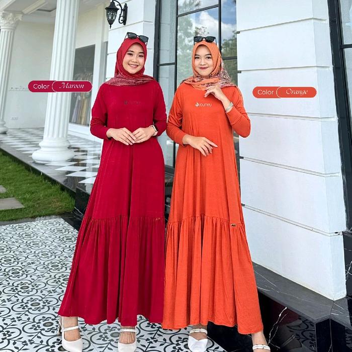 Cunda Polos Journey | Homedress Gamis Journey Lembut