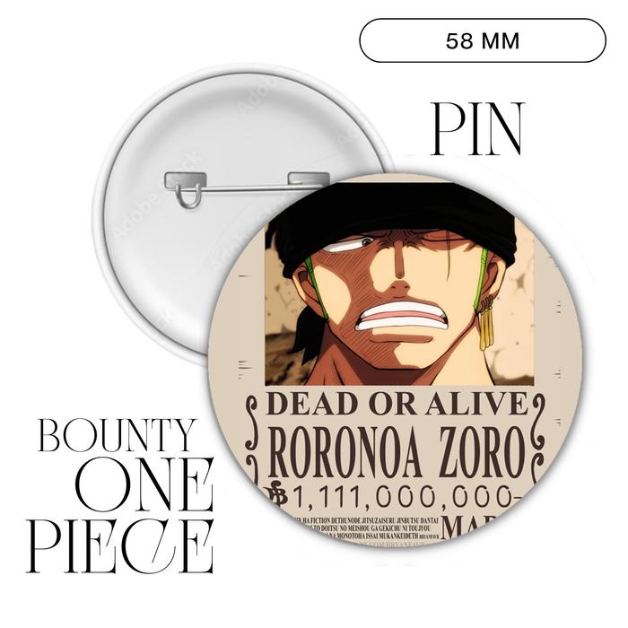 HOLOGRAM PIN ONE PIECE BOUNTY 58 MM ANIME UNOFFICIAL FRANKY USOPP JINBE LUFFY NAMI SHANKS BROOK