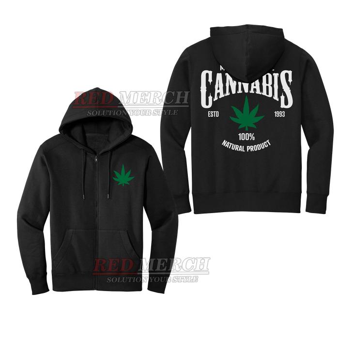 Jaket Hoodie Zipper Medical Cannabis Natural Product