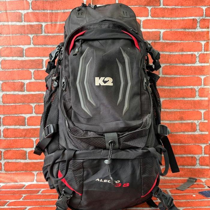 Tas Ransel Outdoor/Gunung K2 Brand Second Import,Ransel fungsional Camping 38Liter Backpack