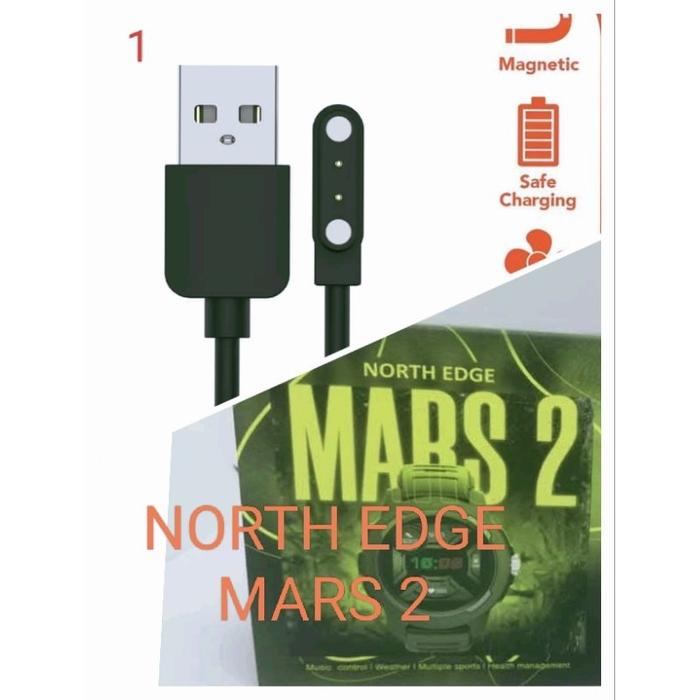 North Edge Mars 2 Smart Watch Kabel Charger Smartwatch North Edge E102 Mars 2 North edge Mars2 Magne