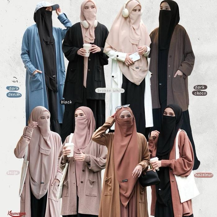 ZALE OUTER MUSLIMAH BY KHUMAIRA SYAR’I | LONG OUTER PREMIUM | OUTER CARDIGAN WANITA TERBARU