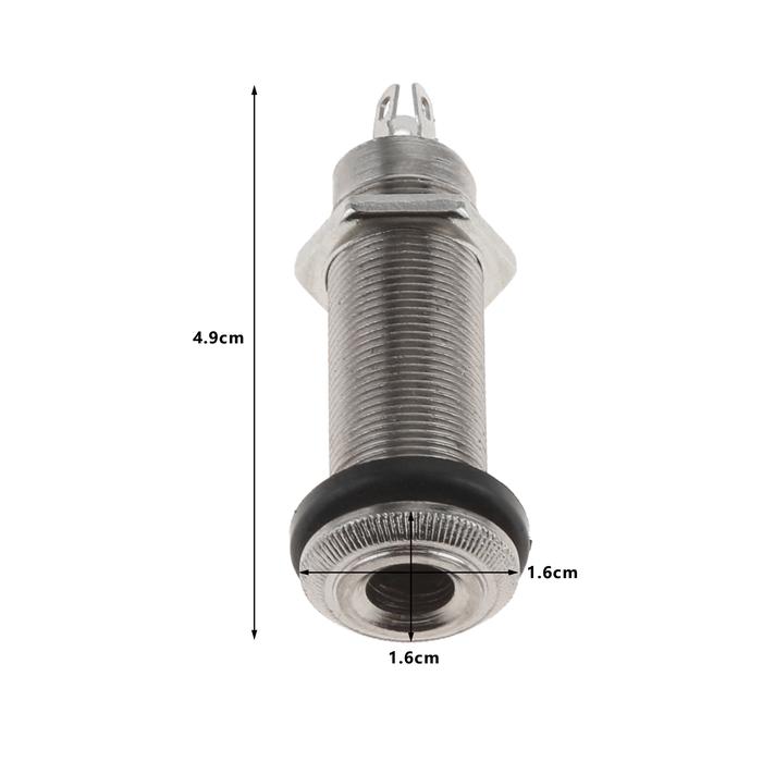 Silver Guitar Bass Pickup Threaded Cylinder Jack Output