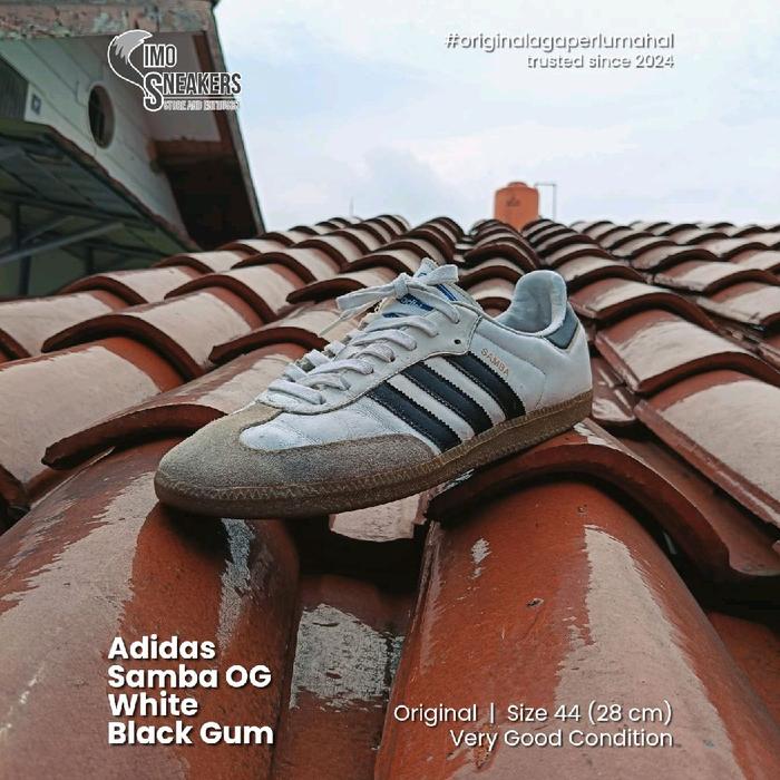 Adidas Samba OG Putih Hitam Gum Sepatu Sneakers Unisex Second Original