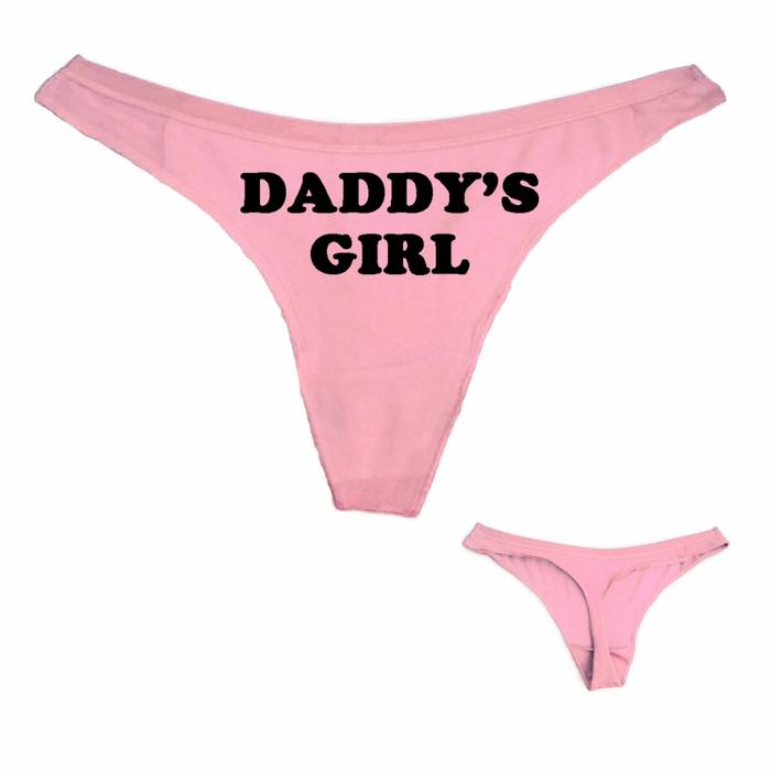 Fashion Women Sexy Seamless Thong Underwear DADDY'S GIRL Print Funny Women T Panties G String Sexy L