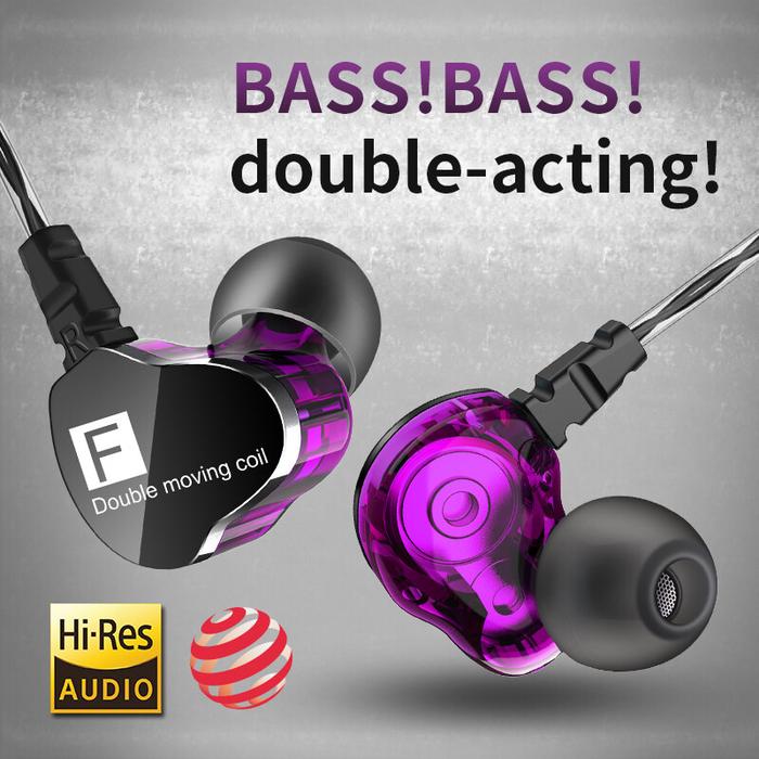 VAORLO QKZ CK9 Earphone Gaming, Headset Earbud Olahraga Berlari HIFI