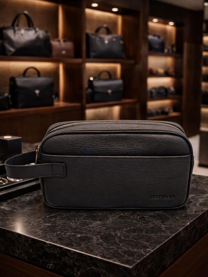 OBERMAIN Men Leather Clutch Bag – Dompet Tangan Branded Original