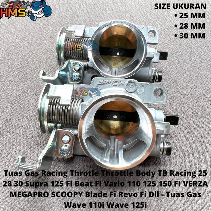 TUAS GAS RACING THROTLE  THROTTLE BODY TB RACING DOWNDRAFT WAVE 110I WAVE 125I 25 28 29 30 32 SUPRA 