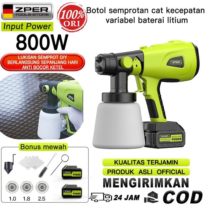 ZPER Alat cat Semprot listrik spraygun kompresor mini cat airbrush semprot cat baterai Kompresor ala