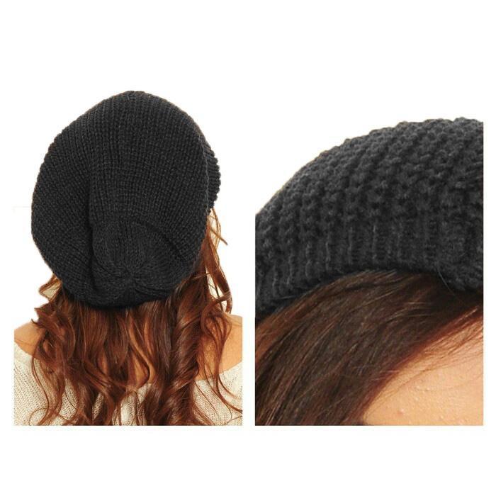 Kupluk Beanie Hat Rajut Besar Wanita Knitted Outdoor /Kupluk Gimbal Model Turban Aneka Warna COD