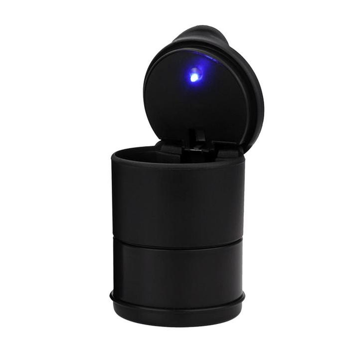 Asbak Mobil Asbak Mobil Portabel dengan Tutup dan Lampu LED Biru Baki