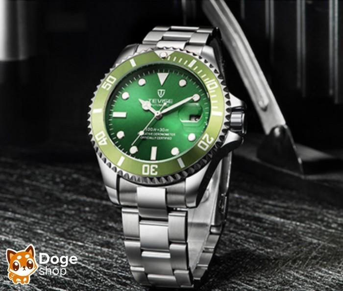 Tevise T801 Automatic Submariner Homage Watch Jam Tangan Original