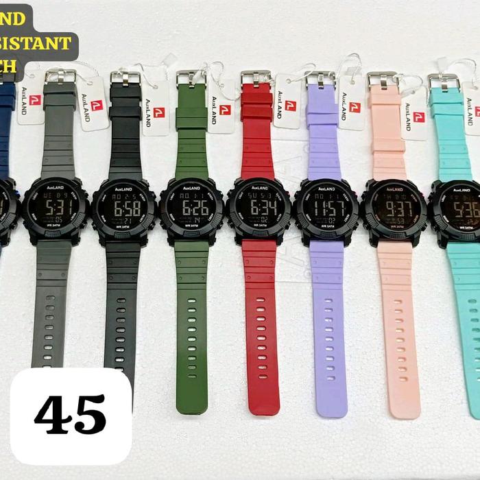 jam tangan keren AuxLAND digital rubber water