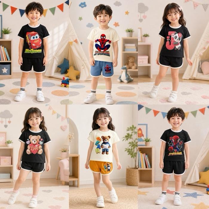 SETELAN CHUPA CHUP ANAK USIA 2-8 TAHUN CELANA BIS