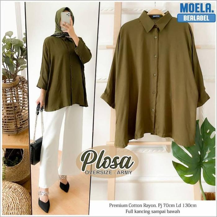 PLOSA BLOUSE WANITA OVERSIZE JUMBO BAHAN RAYON