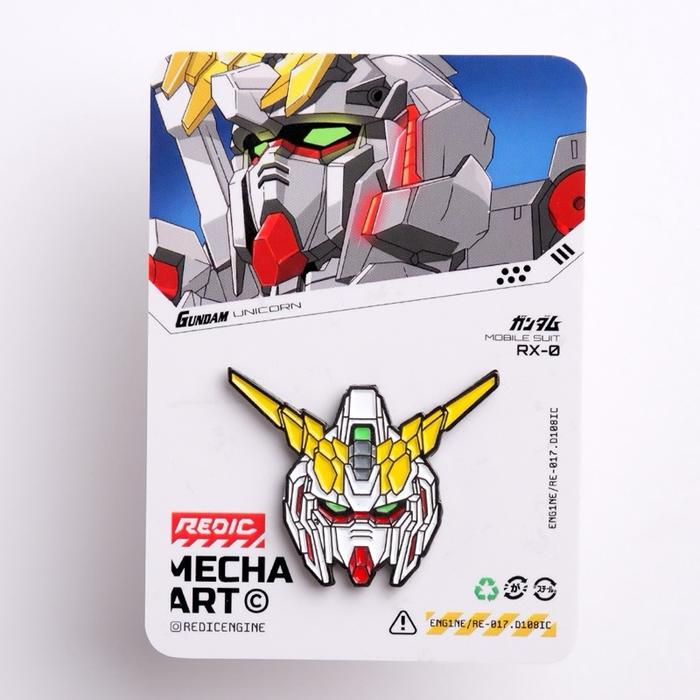 Pin Enamel Gundam Unicorn RX-0 Head