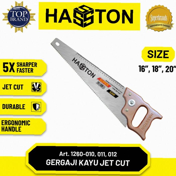 Hasston Gergaji Kayu / Gergaji Belah / Gergaji Potong Pegangan Kayu (1260) | Kekinian