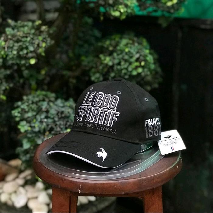 Le Coq Sportif Baseball Cap LG5S Black BNWT ORIGINAL BARANG RESMI STORE