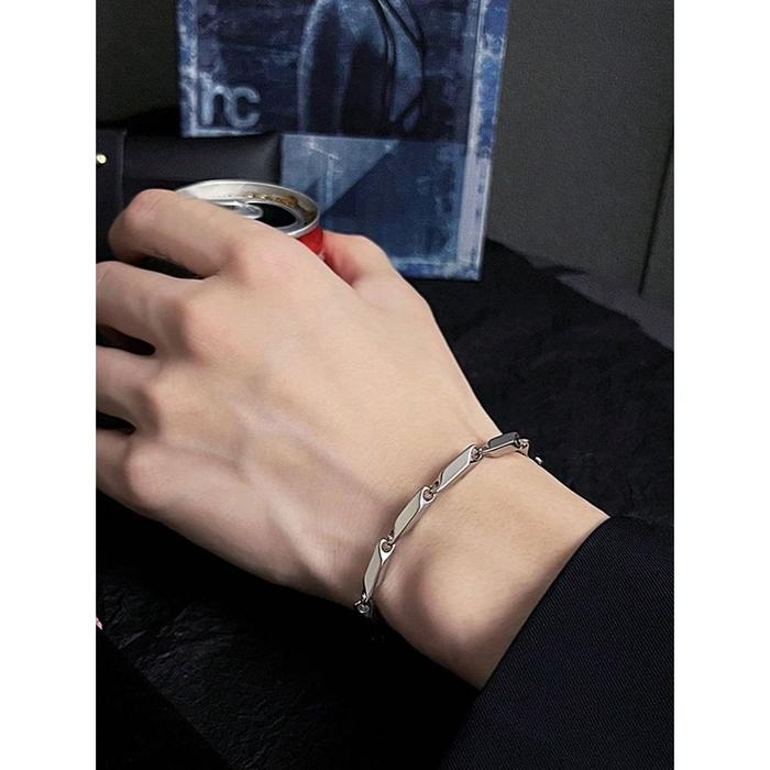 GELANG TITANIUM MODEL RANTAI PADI/GELANG PRIA ANTI KARAT /GELANG RANTAI PRIA