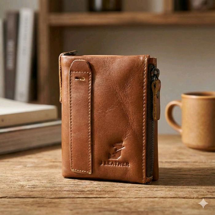Dompet Pria Lipat Buku Kulit Asli Type Full Up Cowok