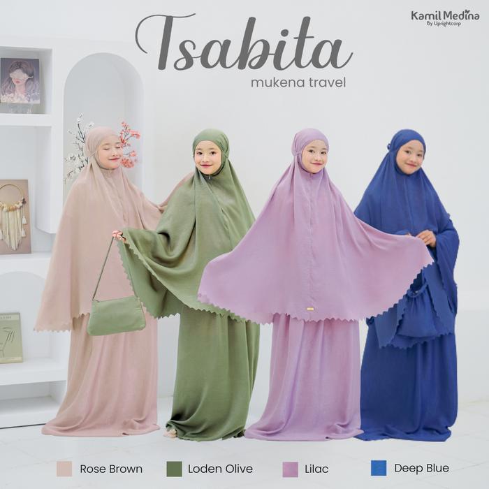 Tsabita Mukena Travel Santorini Silk By Kamil Medina
