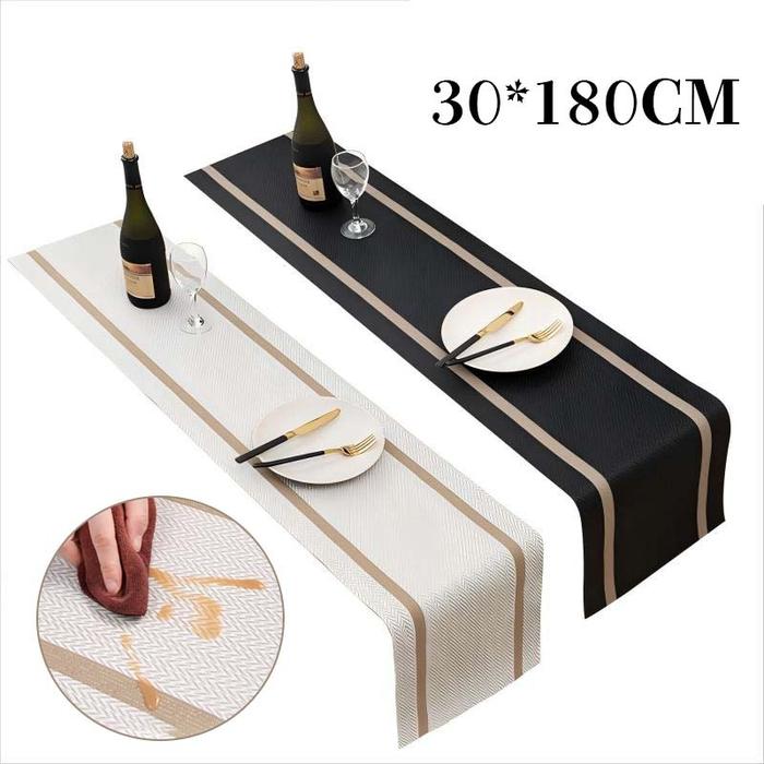 30*180cm Table Runner PVC Table Runner Nordic Taplak Meja Runner Taplak Meja Panjang Aesthetic Anti 