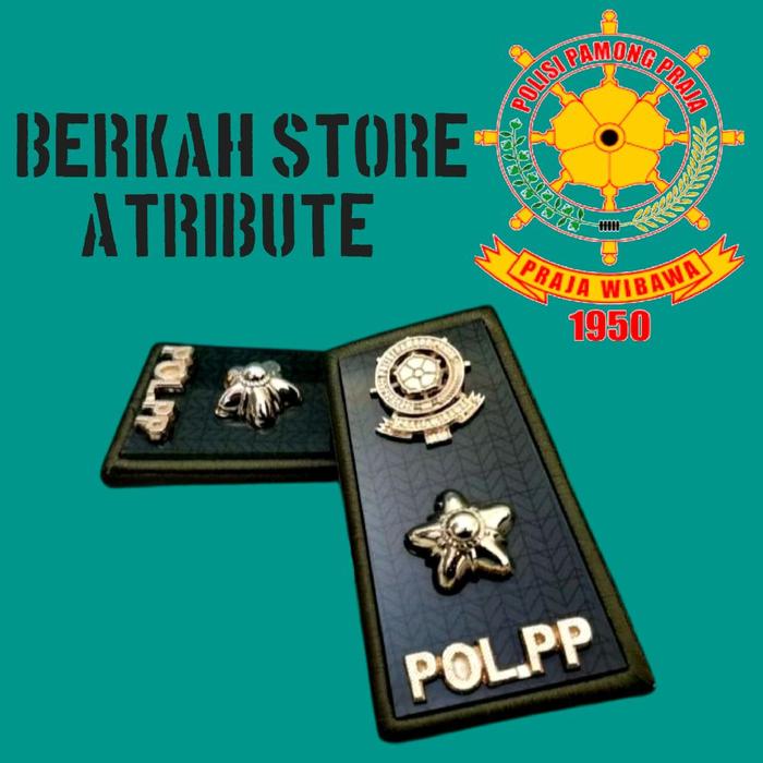 PANGKAT PDH POLPP GOLONGAN 3D LIST BIASA LOGO SETIR - EXCLUSIVE Kain
