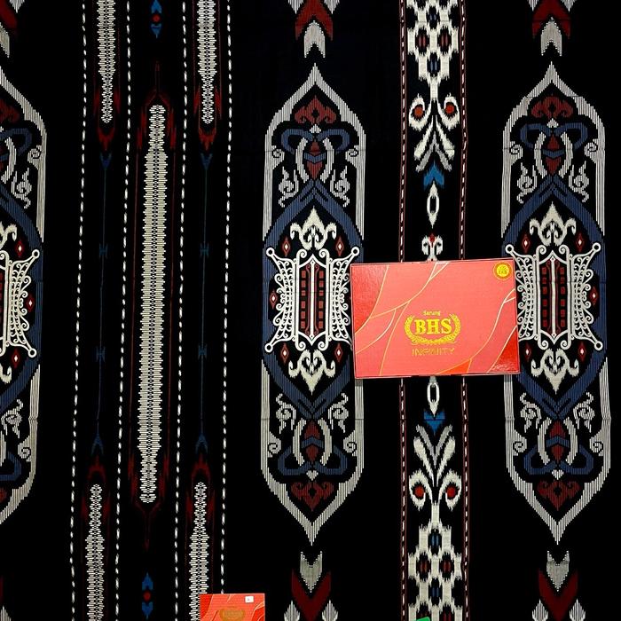 Sarung bhs infinity kembang doby songket pkc DDA pkd terbaru grosir sarung santri murah Muslim Hitam