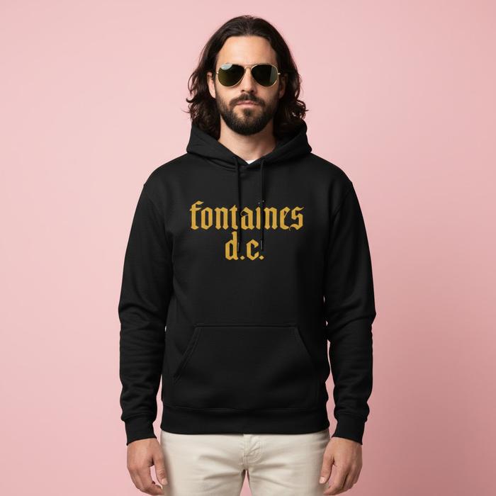 Hoodie FONTAINES DC Rock band Premium Fleece Cloth Sweater Jacket Hood Black Hitam