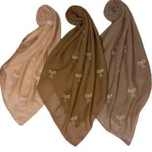Segi Empat Pita/Segi Empat Payet Pita Coqueete Kerudung Muslim Nyaman Square Mutiara Lembut jilbab h
