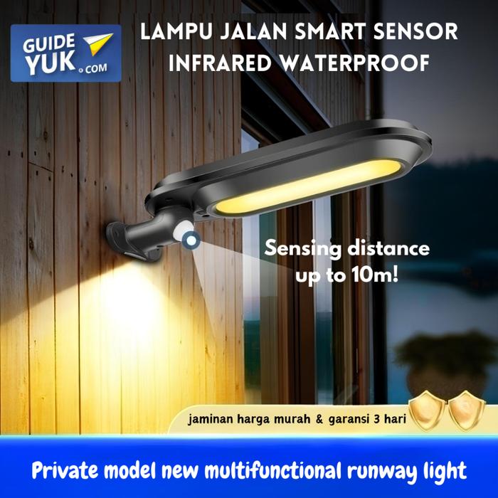 Ready Lampu Jalan Smart Sensor Gelap Waterproof / Lampu Jalan Smart Sensor Tenaga Matahari / Angle A
