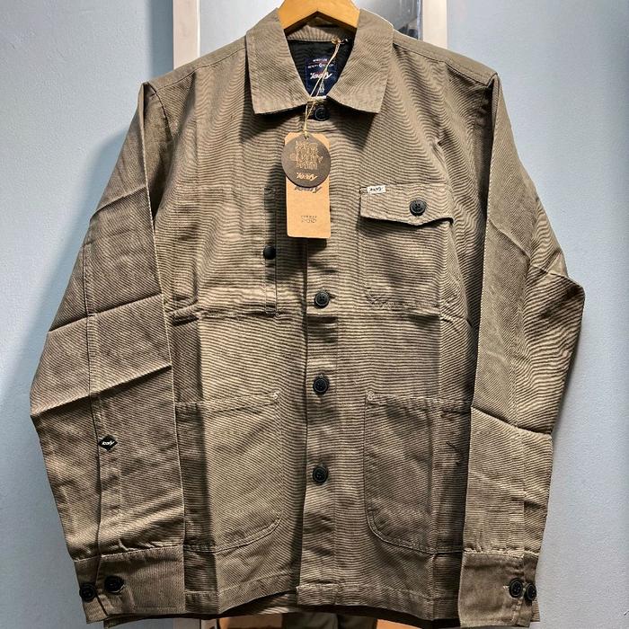LEAFY Jaket Casual Semi Arka Canvas Premium Tebal untuk Pria dan Wanita M L XL