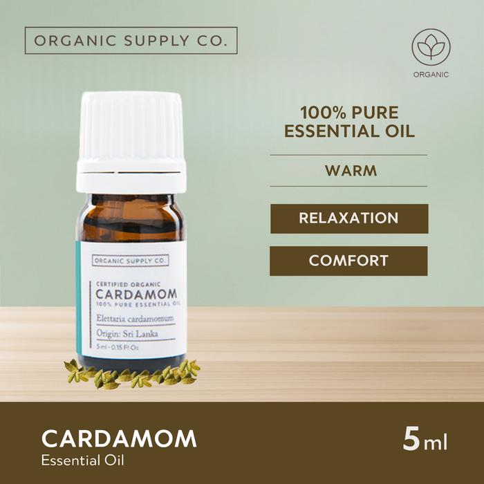 Organic Supply Co. | Cardamom Essential Oil Organic | Aromaterapi Pure Therapeutic Minyak Esensial K