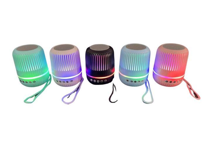 Speaker Bluetooth bass BMO-07 MBOT 07 spiker blutut mini Lampu LED