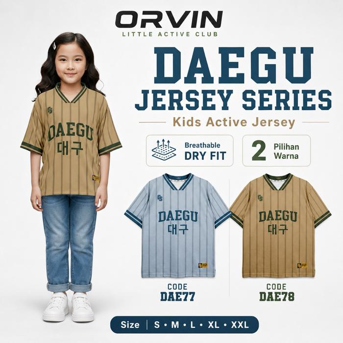Orvin Oversized Jersey Anak Perempuan Korean State Daegu Series