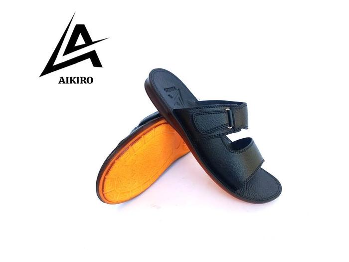 Aikiro Sandal Slide Pria Model Bandua Perekat