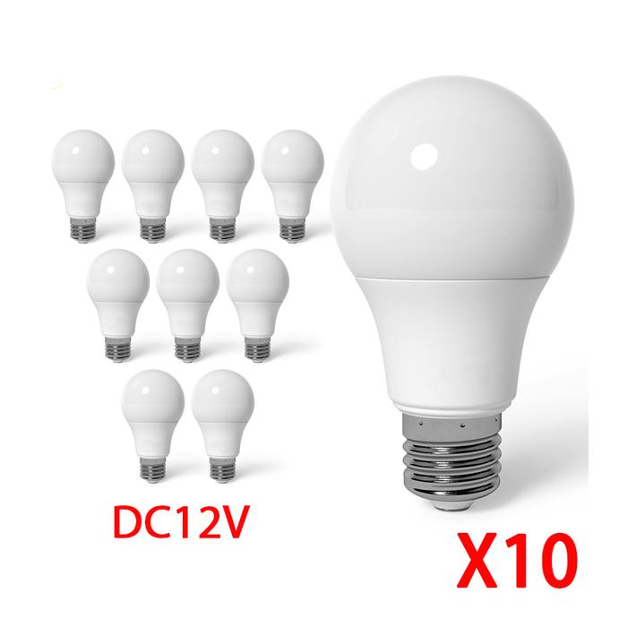 10pcs E27 LED Bulb Lights DC 12V lampada luz E27 lamp 3W 6W 9W 12W