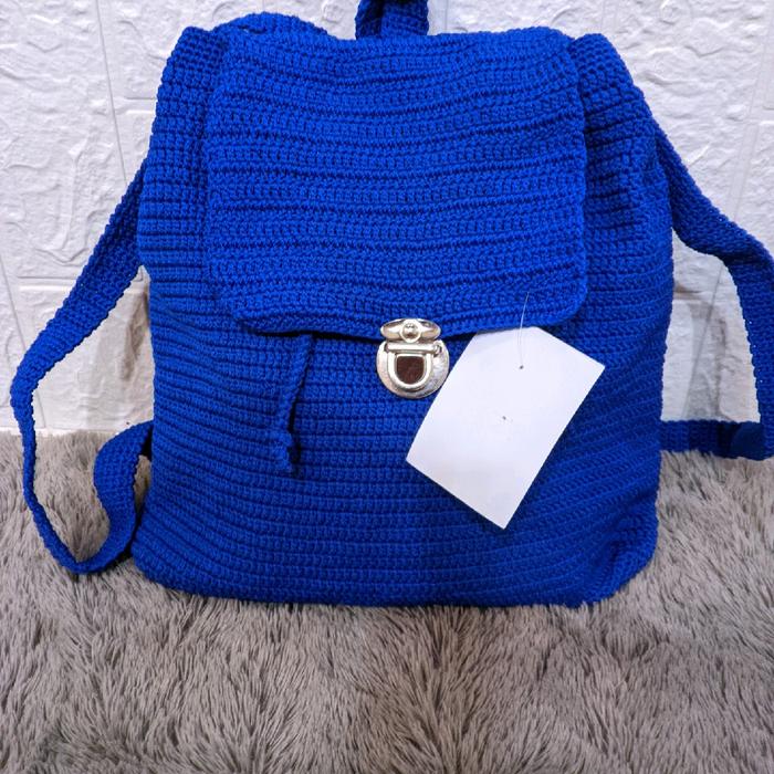 tas rajut ransel handmade