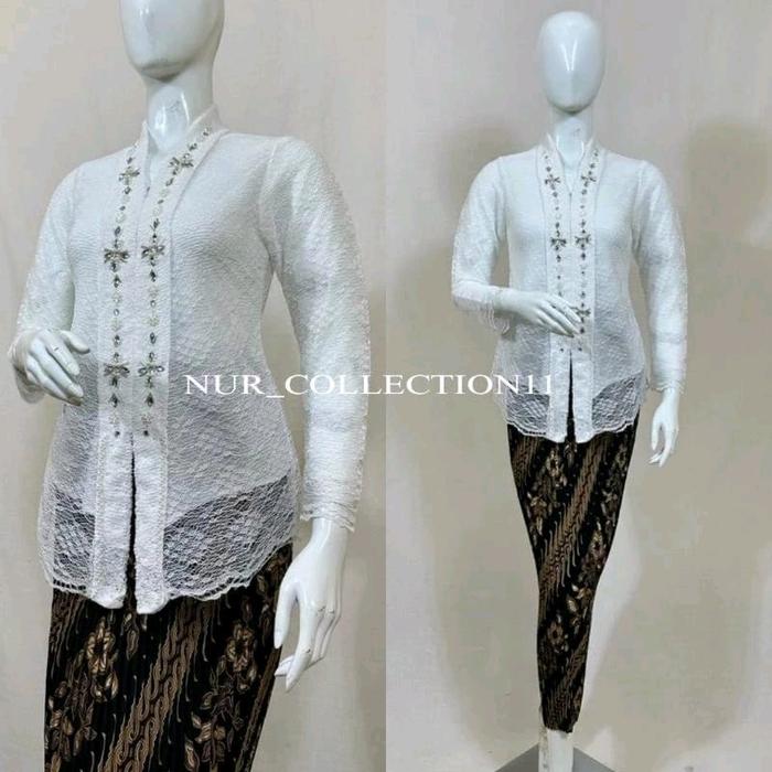 Kebaya brokat atasan / kebaha brokat pendek payet terbaru terlaris termewah modern / kebaya wisuda s