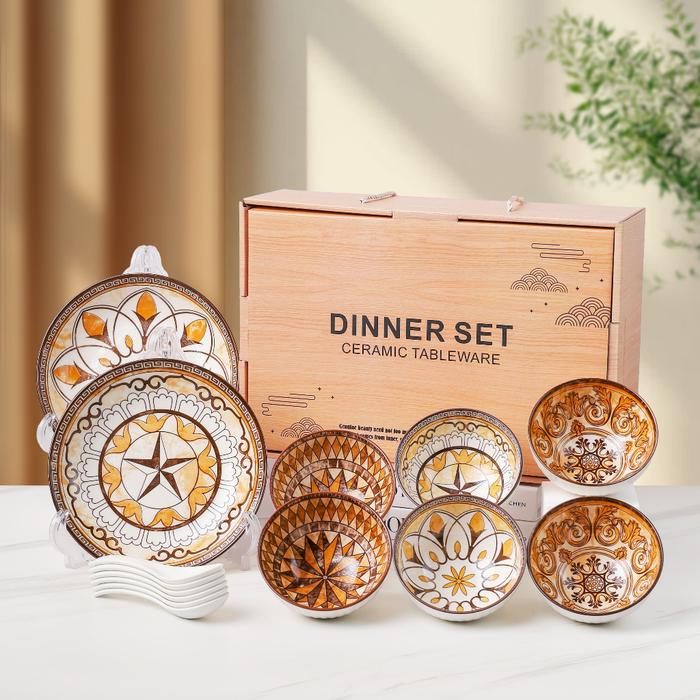 TERBARU WWEISHOP MANGKOK SET HAMPERS JAPANESE BOWL SET PIRING MANGKOK KERAMIK / HAMPERS NATAL MANGK
