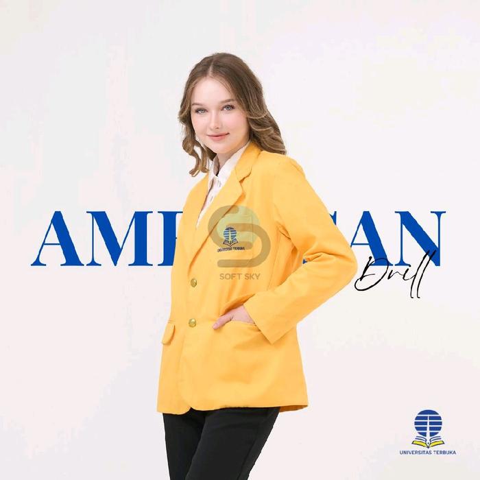 ALMAMATER UT UNIVERSITAS TERBUKA ORIGINAL | JAS UT | JAKET ALMAMATER UT | BORDIR LOGO | KANCING LOGO
