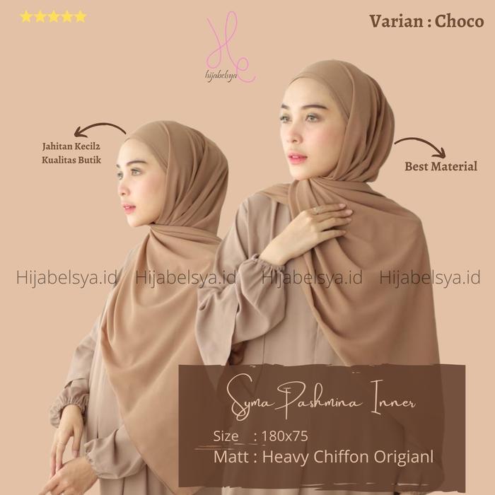 Jilbab Pashmina Inner 2in1 dengan Ciput Tali dan Basic Tali - Muslim Rayon Kerudung