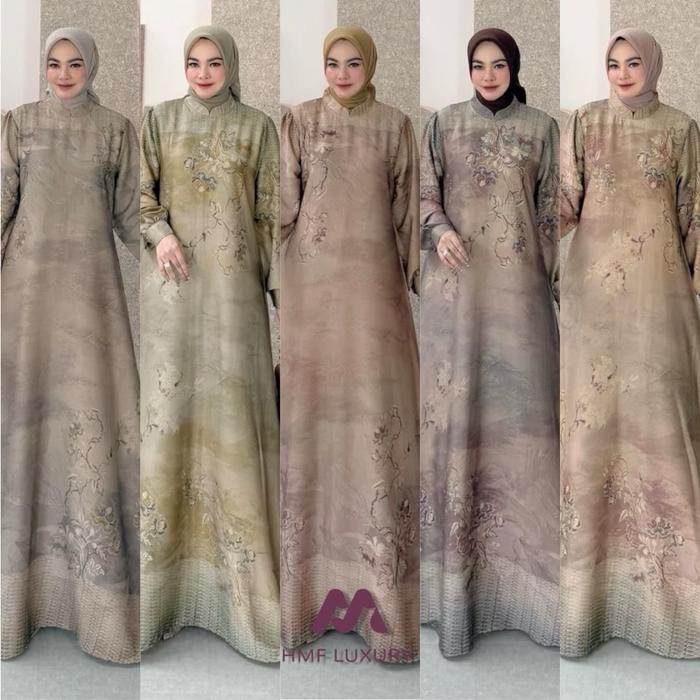Gamis Kamila dress hmf Alody shinbie Wanita Muslim Printing