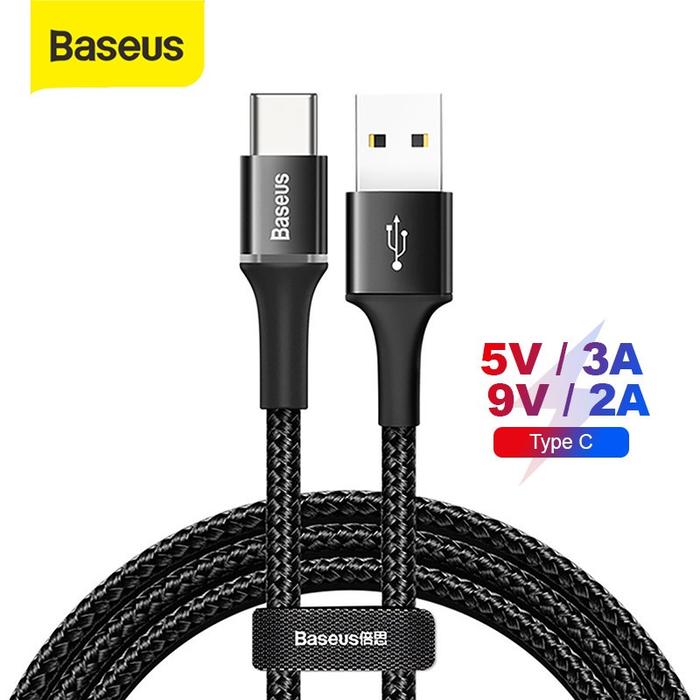 KABEL DATA LED BASEUS HALO FAST CHARGING IPHONE/type c ORI BASEUS