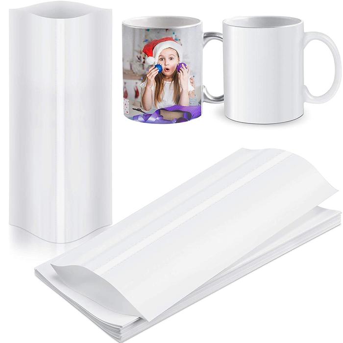Hot Sale 70Pcs Sublimation Shrink Wrap Film 5X10 Inch Heat Transfer Shrink Film Shrink Wrap Bags Whi
