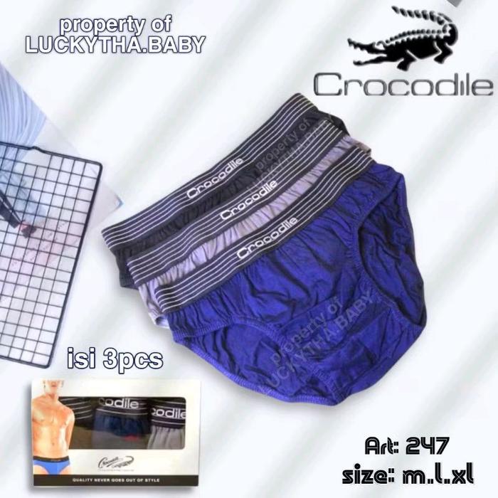 Terlaris !! Celana Crocodile 521-247 / celana dalam pria crocodile karet boxer / cd Crocodile 247